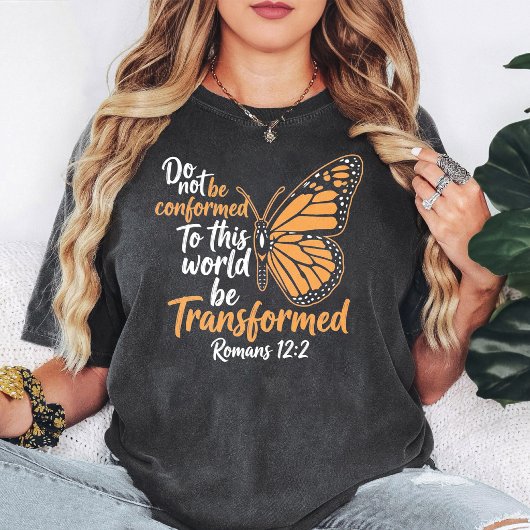 T-shirt Papillon Transformé Chrétiens Romains 12:2