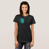 T-shirt Papillon Turquoise Graphisme Cheetah Imprimer Chri (Devant entier)