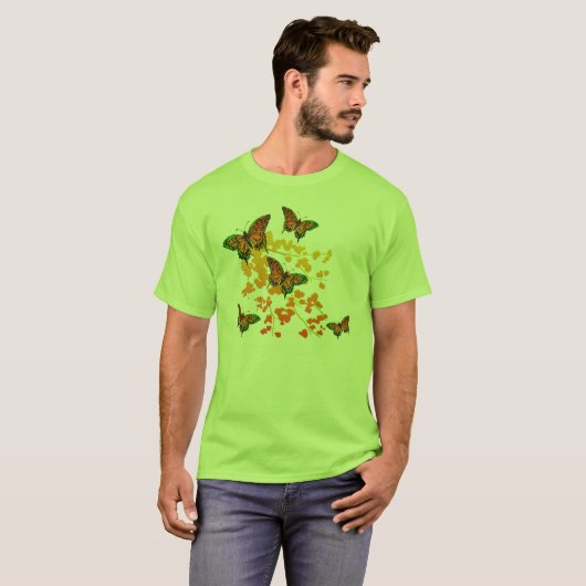T-shirt papillon vert (Devant entier)