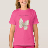 T-shirt Papillon Vert Crème Brun (Devant)