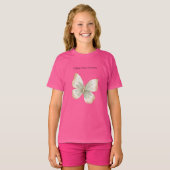 T-shirt Papillon Vert Crème Brun (Devant entier)