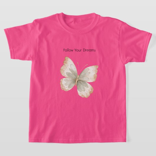 T-shirt Papillon Vert Crème Brun (Poser)