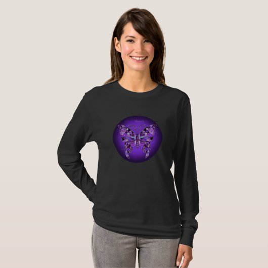T-shirt Papillon Violet 31 (Devant entier)