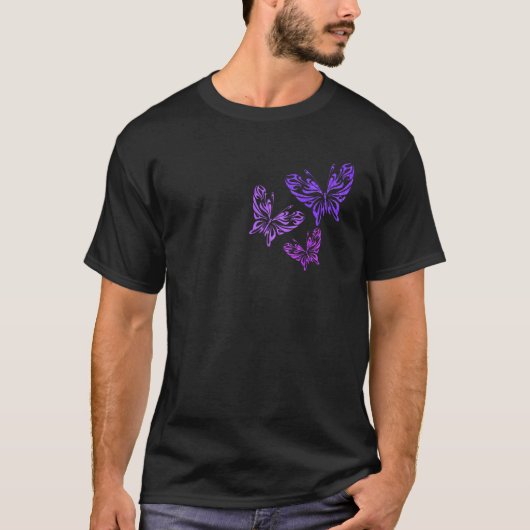 T-shirt Papillon violet papillon Graphique Tee (Devant)