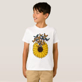 T-shirt Papillons au tournesol (Devant entier)
