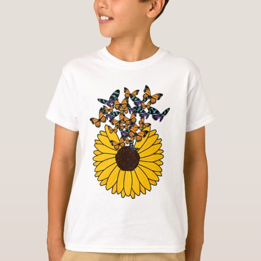 T-shirt Papillons au tournesol (Devant)