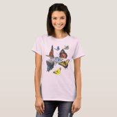 T-shirt papillons avec cercle triangle 26 rév (Devant entier)