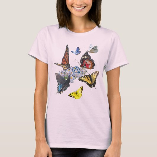 T-shirt papillons avec cercle triangle 26 rév (Devant)