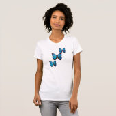 T-shirt papillons bleus (Devant entier)