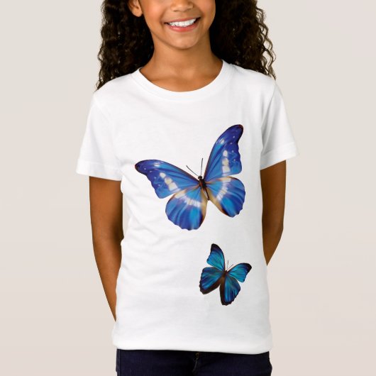 T-Shirt Papillons bleus de Morpho (Devant)