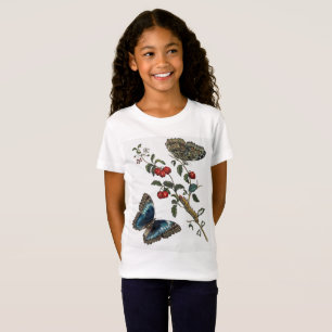 T-Shirt Papillons bleus et fruits rouges