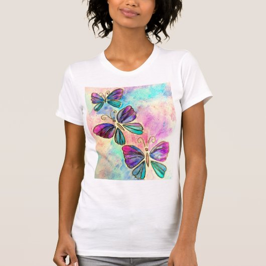 T-shirt Papillons colorés (Devant)