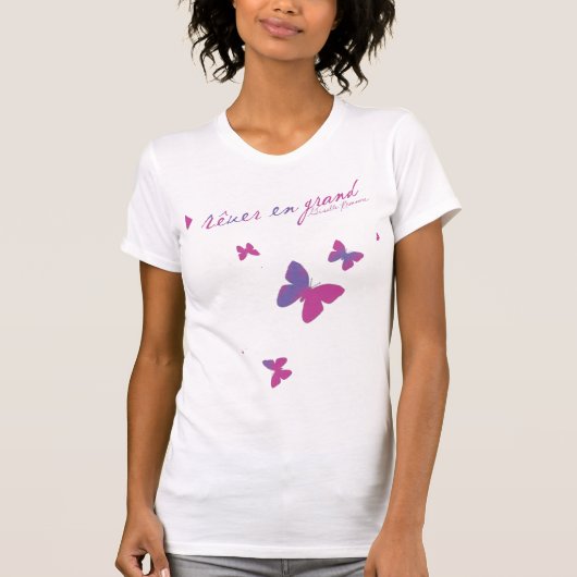 T-shirt papillons colorés (Devant)