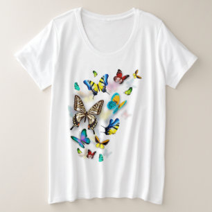 T-shirt papillons colorés