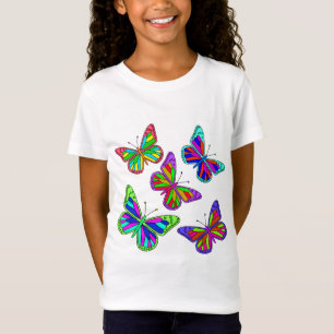 T-Shirt Papillons colorés de vecteur