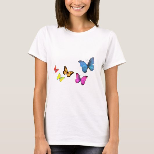 T-shirt Papillons colorés élégants (Devant)