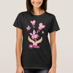 T-shirt Papillons Cure Cancer du sein
