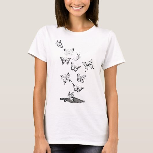 T-shirt "Papillons dans mon estomac " (Devant)