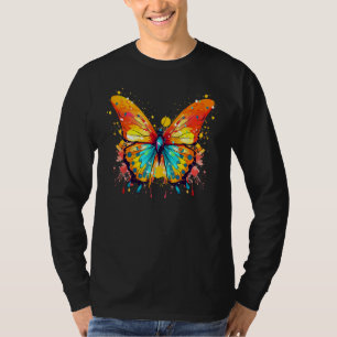 T-shirt Papillons d'art scintillant Papillon coloré