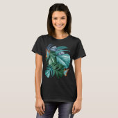 T-shirt Papillons du Paradis Tropical Turquoise Splash (Devant entier)
