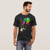 T-shirt Papillons éléphants colorés Flo (Devant entier)
