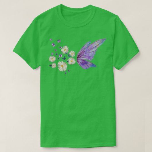 T-shirt Papillons et marguerites (Design devant)