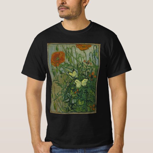 T-shirt Papillons et papillons par Vincent van Gogh (Devant)