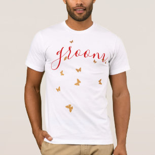 T-shirt Papillons mariage au gâteau