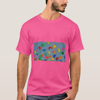 T-shirt papillons multicolores