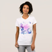 T-shirt papillons psychédéliques (Devant entier)