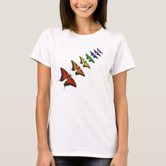 T-shirt Papillons Rainbow Chakra (Devant)