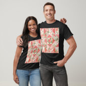 T-shirt Papillons rose Patchwork sans couture (Unisexe)