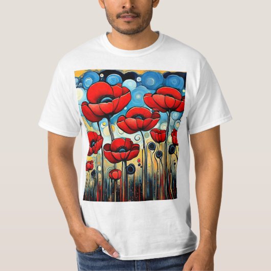 T-shirt Papillons rouges géants 1 (Devant)