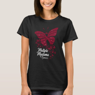 T-shirt Papillons & Ruban Bourgogne Multiples Myeloma Awa