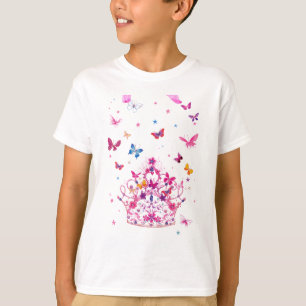 T-shirt Papillons volants colorés avec des objets d'art de