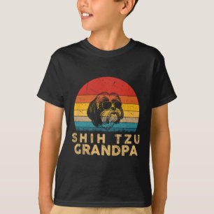 T-shirt Papou rétro vintage amateur de chien Shih Tzu Papy