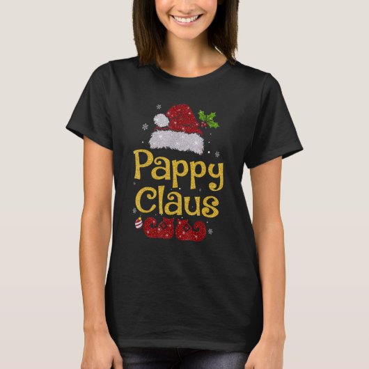 T-shirt Pappy Claus Chemise Santa Chapeau Correspondant Fa (Devant)