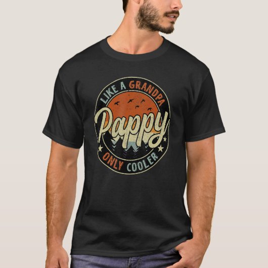 T-shirt Pappy Comme Un Grand-Père Seulement Glacière Vinta (Devant)