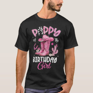 T-shirt Pappy de la fille d'anniversaire Cowgirl rose West