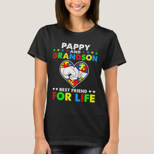 T-shirt Pappy Et Grand-Fils Meilleur Ami Pour La Vie Autis