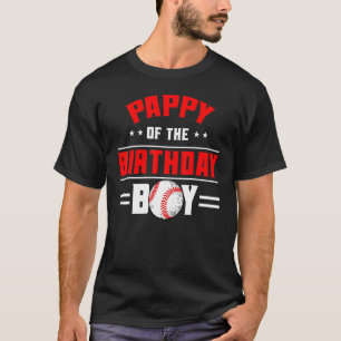 T-shirt Pappy Of The Birthday Boy Baseball Thème Famille B