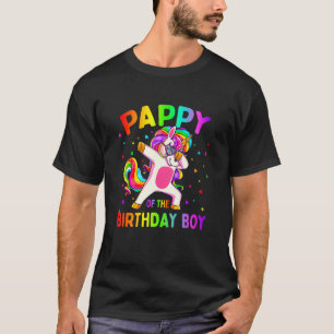 T-shirt Pappy of the Birthday Party Boy Dabbing Unicorn