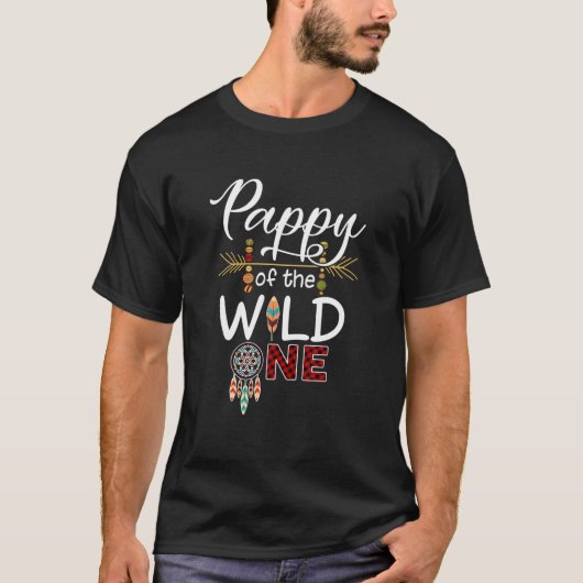 T-shirt Pappy Of The Wild One Funny 1EBirthday First Thi (Devant)