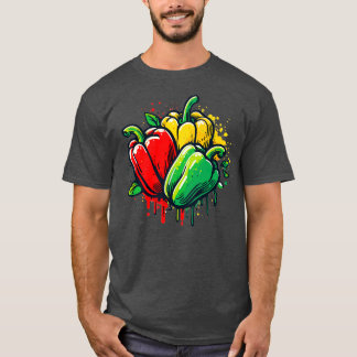 T-shirt Paprika Rouge Vert Et Jaune