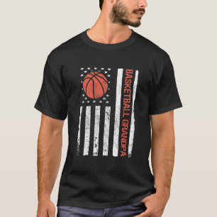 T-shirt Papy basket-ball Drapeau américain États-Unis