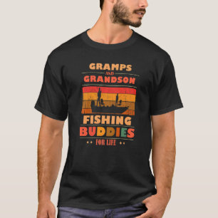 T-shirt Papy et petit-fils amis pour la vie pêche avec tou