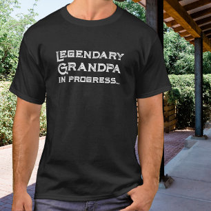 T-shirt Papy légendaire en cours Typographie blanche