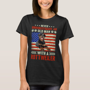 T-shirt Papy père chien Ne sous-estimez jamais le vieil h