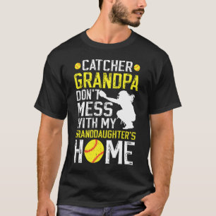 T-shirt Papy receveur de softball drôle Papy receveur de s