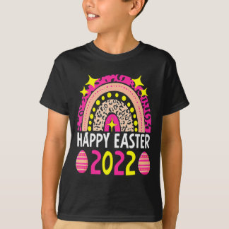 T-shirt Pâques 2022 arc-en-ciel mignon joyeuses pâques 202